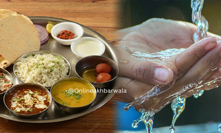 Do not wash hands in plate - onlineakhbarwala